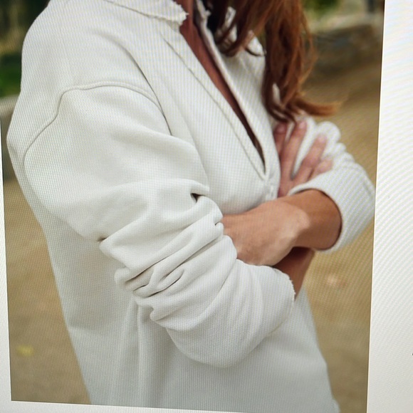 Eileen Triple Fleece Button Up Gray Melange